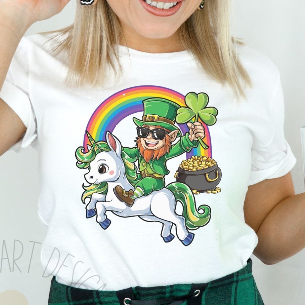 St Patrick's Day Shirt, Leprechaun Shirt, St Patty's Day Shirt - White